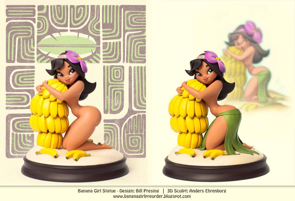Banana Girl Statues, collaboration with Bill Presing